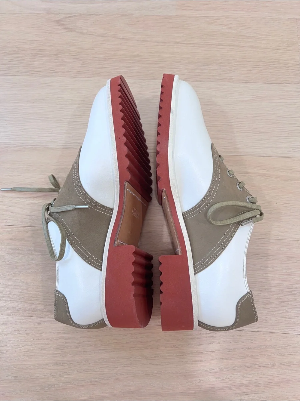 Labucq Italian Leather Two Tone Saddle Shoes Size 38 NWOB